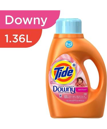 Tide Plus A Touch of Downy Liquid Laundry Detergent - April Fresh 46 fl oz 29 Loads | International Shipping Available - Buy Online on SooperMarket.com
