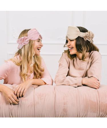 FRESHME 100% Blockout Mulberry Silk Sleep Mask - Soft Luxury Eye Shade for Sleeping, Travel, Yoga - Elastic Eye Blinder Blindfold - Buy Online on SooperMarket.com