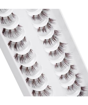 3D False Eyelashes - Handmade Natural Look Fluffy Strip Lashes | 10 Pair Multipack - Buy Online on SooperMarket.com