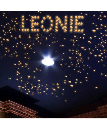Glow in The Dark Stars Decals 633 Pcs | Luminous Dot 3D Starry Stickers for Ceiling or Wall | Kids Bedroom Decor in Orange - Buy Online on SooperMarket.com