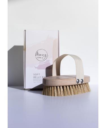 Massage brush for pregnant women from Mommy SPA. Vegan dry brush to combat stretch marks.
