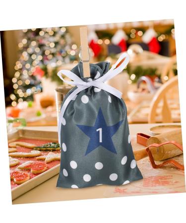 CRAFTHROU 24pcs Christmas Bag Christmas Candy Bag Xmas Party Bag DIY Advent Calendar Bags Calendars Cloth - Buy Online on SooperMarket.com