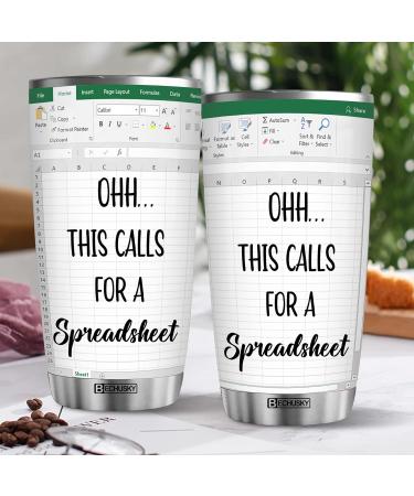 BECHUSKY Accountant Gifts Spreadsheet Tumbler Accountant Gifts Spreadsheet For Boss Tumbler 20OZ - Gifts Coffee Mug For CPA Nerd Family Men Women Coworker Christmas 1 FBA - Buy Online on SooperMarket.com
