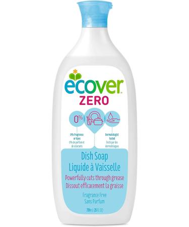 ECOVER Fragrance-Free Liquid Dish Soap 25 Fl Oz - Pack of 6 | Naturally Derived - Buy Online on SooperMarket.com