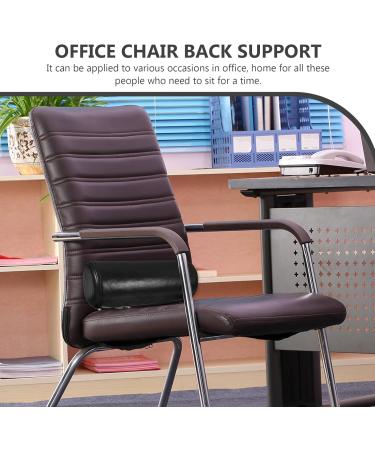 TEHAUX Lumbar Roll for Chair Memory Foam Back with Elastic Strap 3D Back Roll Lumbar Support Black - Buy Online on SooperMarket.com