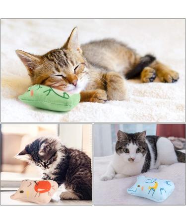 Dorakitten Catnip Toys for Indoor Cats - 5PCS Plush Chew Toys for Teething and Interactive Play | Catnip Filled Kitten Toy with Soft Material and Animal Shapes - Buy Online on SooperMarket.com
