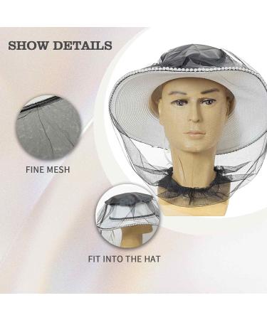 DOKLY 6 Pack Mosquito Head Net (Large Size) Black Head Net Mesh Face Neck Netting from Insect Bug Bee Mosquito Gnats for Outdoor Fishing Hiking Gardening(Black + Grey) - Buy Online on SooperMarket.com