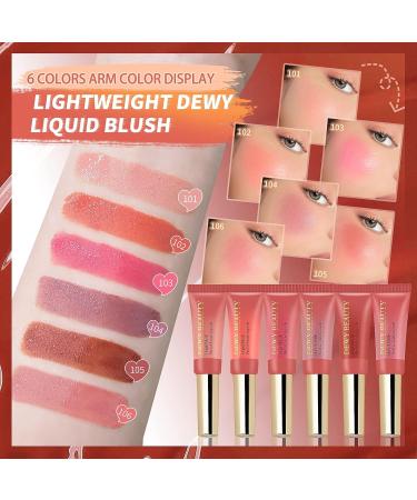 LSxia Liquid Blush Makeup Wand - Cream Blush with Cushion Applicator | Cheeks Tint for Natural Glow | Dewy Finish, Weightless & Long-wearing | #101 SEDUCTIVE-Nude Pink - Buy Online on SooperMarket.com