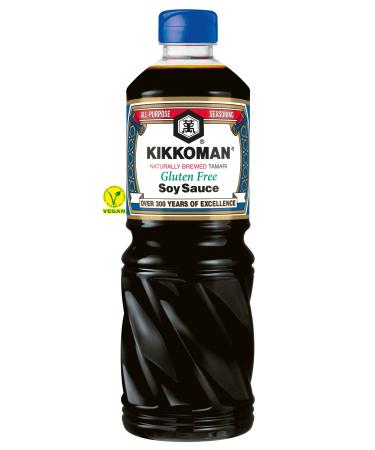 KIKKOMAN Tamari Gluten Free Soy Sauce 1000 ml(1x1000ml) Tamari Gluten Free Soy Sauce 1 l (Pack of 1)