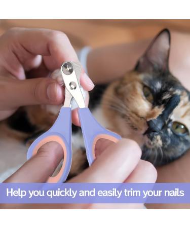 Cat Nail Clippers 1 Pcs Cat Claw Clipper Made of Stainless Steel Cat Nail Trimmer Nail Clippers for Cats with Positioning Hole Professional Cat Claw Clippers with Safety Guard.(Purple) - Buy Online on SooperMarket.com