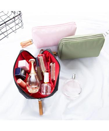 Buy Large Capacity Makeup Bag - Polyester Toiletry Bag with Smooth Zipper for Women & Girls - Travel & Home Storage in Black & Red - Buy Online on SooperMarket.com