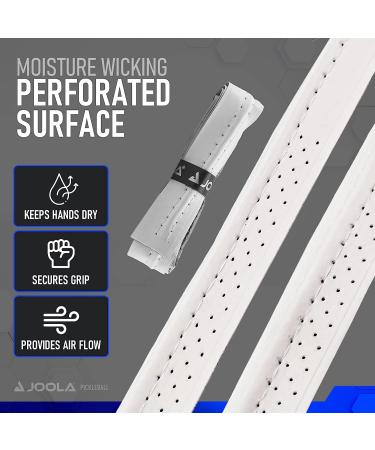JOOLA Pickleball Paddle Grip Tape - White Replacement Wrap for Racket - Moisture Wicking & Contoured Comfort - Small Grip & Overgrip Compatible - Buy Online on SooperMarket.com