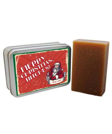 Gears Out Merry Christmas Btches Bath Bar - Funny Santa Soap | Novelty Chocolate Bath Soap for Women - Handcrafted in the USA - Buy Online on SooperMarket.com