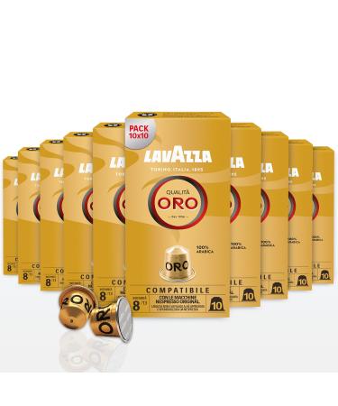 Lavazza Qualit Oro Arabica beans with fruity-floral taste 10 x 10 capsules Nespresso compatible Qualit Oro (10 pack)