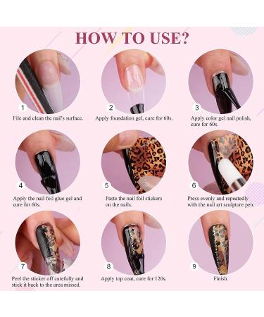 Saviland Nail Foil Glue - 15ml Transfer Gel for Nail Foil Sheets | Acrylic Nail Kit | DIY Manicure Decoration - Buy Online on SooperMarket.com