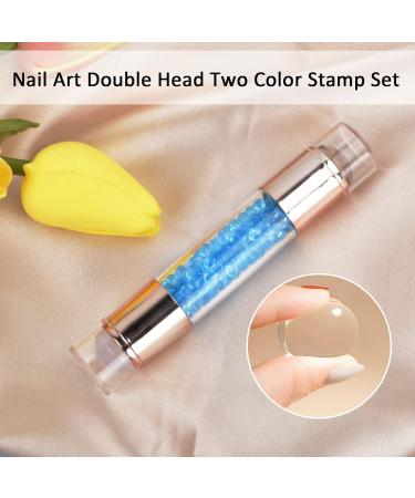 Nail Stamp Silicone French - Double-Headed Manicure Kit for Stunning Nail Art | Home Studio Essential - Buy Online on SooperMarket.com