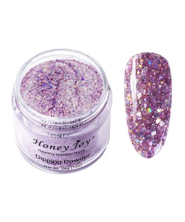 28g/Box Pink Shine Glitter Hexagon Sequins Paillette Dip Powder Nails Dipping Nails Long-lasting Nails No UV Light Needed (No.123) HJ-ND064B-No.123