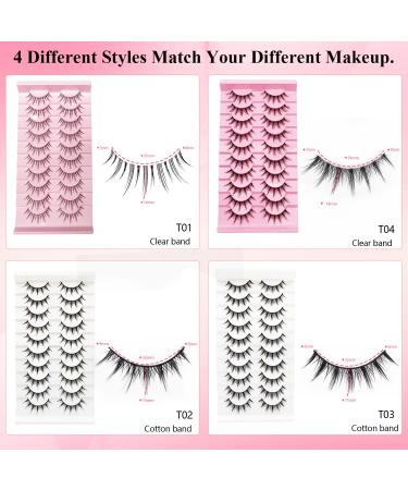 Manga Lashes 15mm 3D Japanese Wispy Spiky Eye False Eyelashes - 10 Pairs - Buy Online on SooperMarket.com