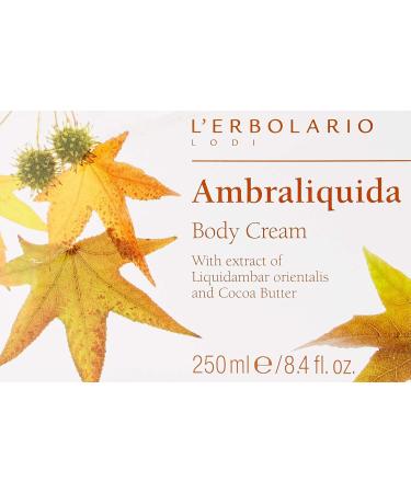 L Erbolario Ambraliquida Body Cream | Anti-Aging Nourishing Moisture | Liquidambar Pistachio & Cocoa Butter | 8.4 oz - Shop Internationally - Buy Online on SooperMarket.com
