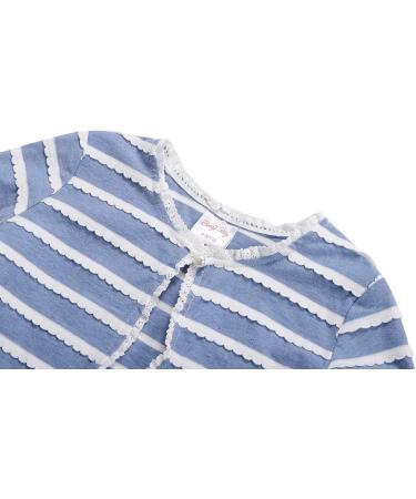 Bonny Billy Girls Knitted Cotton Bolero Shrug - 4-5 Years, Blue Stripe | Kids Cardigan - Buy Online on SooperMarket.com
