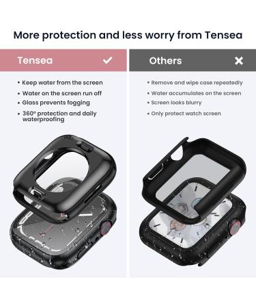 Tensea 2-in-1 Waterproof Apple Watch Screen Protector Case - Series 8/7, 45mm - Matte Black - Buy Online on SooperMarket.com