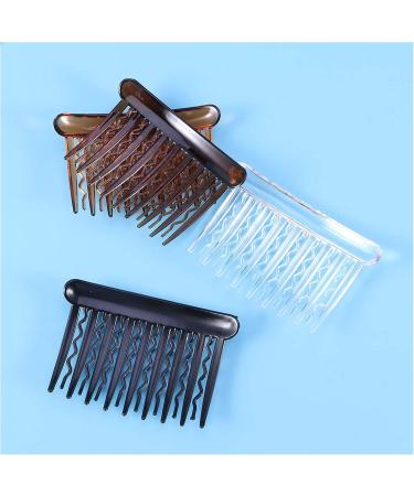 8 Piece Plastic Hair Comb Set for Fine Hair & Bridal Veils - Elegant Teeth Hairpins Side Combs & Hair Jewelry - Buy Online on SooperMarket.com