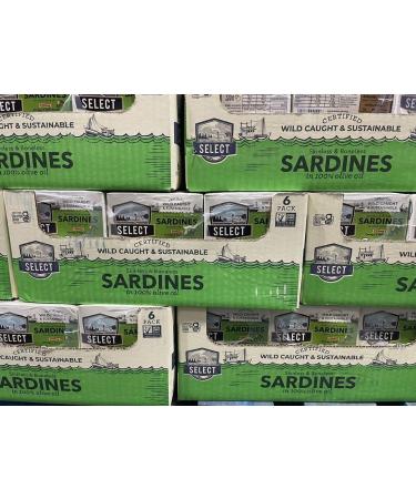 Select Sardines in Olive Oil Skinless Boneless Sustainably Harvest Pack 6 x 124g - Buy Online on SooperMarket.com