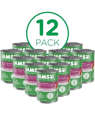 IAMS Proactive Health Wet Dog Food Adult Beef Rice Carrots & Green Beans Chunks in Gravy 369g Can (12 Pack) Chunks in gravy Beef Rice Carrots & Green Beans 369 g (Pack of 12) - Buy Online on SooperMarket.com
