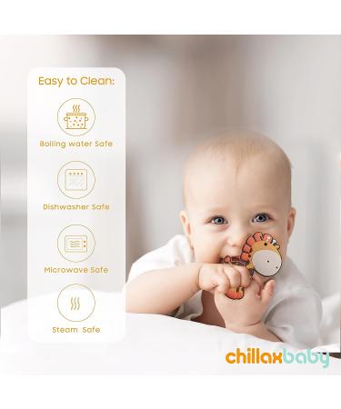 CHILLAX Teether Toys - Soothing Baby Teething Relief | Easy-to-Grip Non-BPA Silicone Teethers for Babies | Dishwasher-Safe | Ideal Shower Gift for Infants 3+ Months - Buy Online on SooperMarket.com