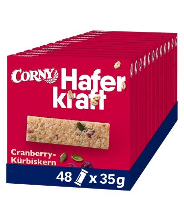 Oat Bar Corny Haferkraft Cranberry-Pumpkin Seed Whole Grain & Vegan 48x35g