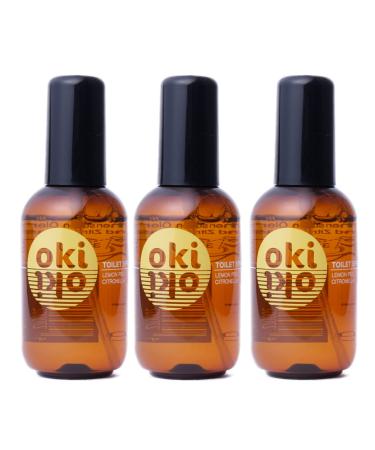 Okioki toilet spray 3 x 75 ml - protection against bad smells on the toilet - natural toilet fragrance with a cleaning effect - essential oils natural ingredients vegan - up to 450 applications 75 ml (3 -pack)