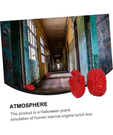 ABOOFAN 2 Pcs Simulated Organ Lunch Box Body Organs Props Fake Body Parts Cosplay Body Parts Halloween Realistic Heart Halloween Body Parts Halloween Decor Plastic Artificial Bloody - Buy Online on SooperMarket.com