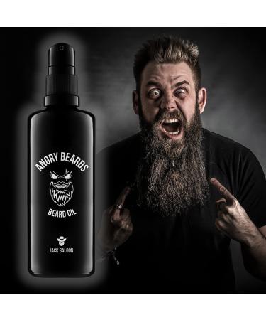 Angry Beards Jack Saloon Bart l 30ml - Premium Daily Beard & Mustache Oil with Unique Musk Fragrance | Fast-Absorbing & Non-Greasy Care - Buy Online on SooperMarket.com