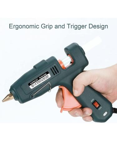 Hot Glue Gun Kit with 20 PCS Glue Sticks | Dual Temp 60/100W Hot Glue Gun for DIY Projects | Ideal for Home and Office Quick Repairs | Dark Green - Buy Online on SooperMarket.com