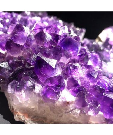 Natural Amethyst Crystal Clusters Stone from Uruguay Raw Geode Powerful deep Purple Crystals Geode with Polished Edges 2.2lbs Gift (Size : 2.2lbs) - Buy Online on SooperMarket.com