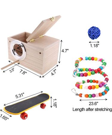 Kathson Parrot Nest Breeding Box with Perches - Small Size | Natural Coconut Fiber Birdhouse for Parakeet Cockatoo Budgie - Pet Cage Accessories - Buy Online on SooperMarket.com