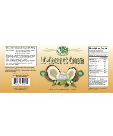 Low Carb Coconut Cream - High Protein, Gluten Free, Diabetic Friendly, No Sugar | Great Taste for Curry Recipes | Healthy for Kids | Non-GMO, Unsweetened 13.5 oz - Buy Online on SooperMarket.com