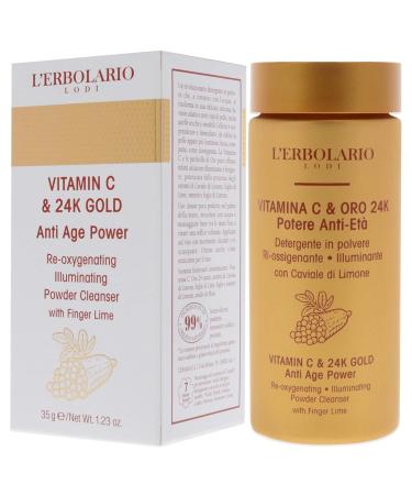 L'Erbolario Vitamin C & 24K Gold Anti-Age Cleanser - Daily Face Wash for Oily & Dry Skin - Restores Glow Removes Makeup & Impurities - 1.23 oz - Buy Online on SooperMarket.com