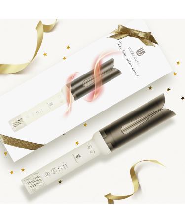 Rotating Curling Iron - Anti-Scald Automatic Curler 1.25 Inch | Adjustable Heat & Fast Heating | Safe Hair Styling Tool (White - Buy Online on SooperMarket.com
