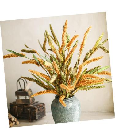 Warmhm 3pcs Simulated Ears of Corn Fake Wheat Ears Dried Wheat Stalks for Decorations Wheat Decoration Single Artificial Grass Plant Artificial Wheat Ears Stalks Vegetable Iron Goldenx3pcs 12X75CMx3pcs - Buy Online on SooperMarket.com
