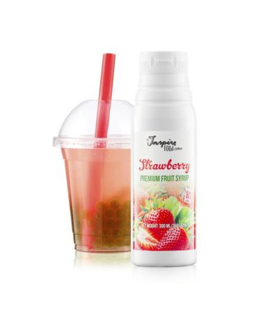 The Inspire Food Company Original Fruit Syrup for Bubble Tea Mix - 300ml | Strawberry Syrup for Bubble Tea Boba Tea Smoothies Slushes & Ice-Blended | 100% Vegan Glutenfree Strawberry 300 ml