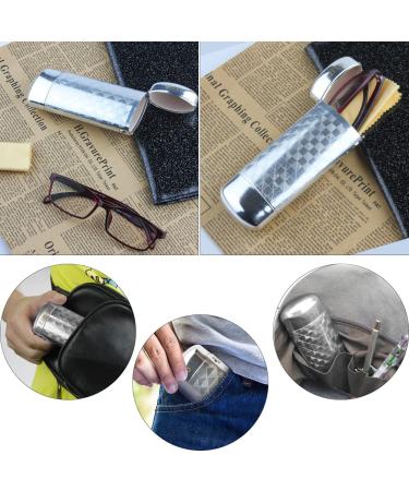 2 Pcs Aluminum Lattice Glasses Case for Small Frame - Silver - Buy Online on SooperMarket.com