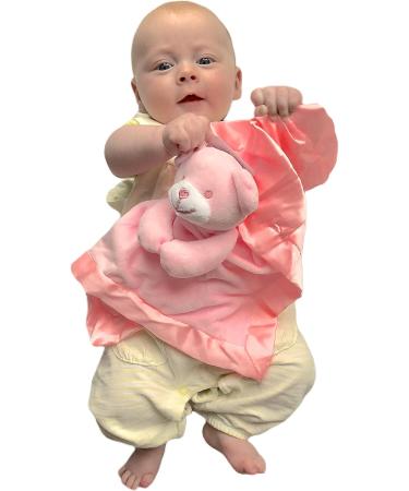 BUSHBABY Plush Teddy Comfort Blanket Gift Set - Perfect 1st Birthday or Newborn Present for Girls - Pink Cube Box - 10cm - Buy Online on SooperMarket.com