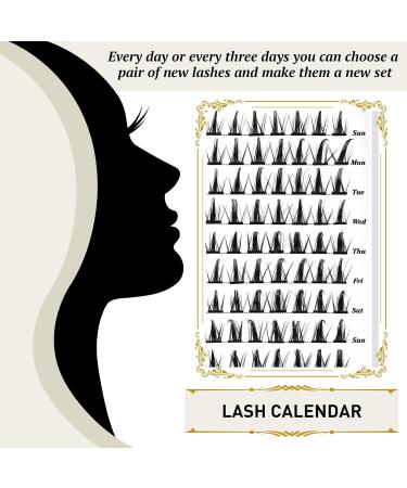 72 D Curl Natural Eyelash Cluster Extensions - DIY Soft Fluffy Lash Clusters (B32-D-MIX) - Buy Online on SooperMarket.com