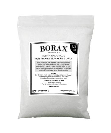 Borax Flux Granular 5 MOL Melting Gold Silver Jewelry Casting Glazing Crucibles and Soldering (1/2 LB)