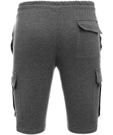 Ronony Men's Summer Cargo Shorts - Slim Fit Stretch Jogger - Outdoor Chino Shorts in Gray - Buy Online on SooperMarket.com