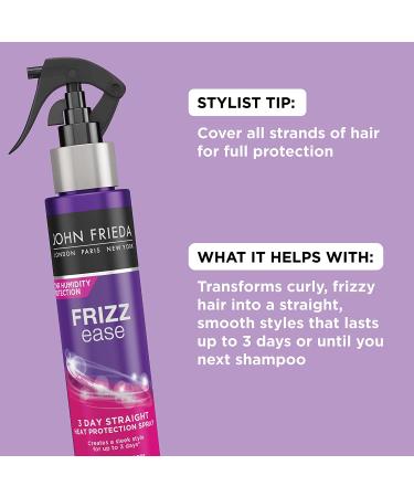 Frizz Ease 3-Day Flat Iron Heat Protectant Spray with Keratin - Lightweight Smoothing Spray for Frizz Control - 3.5 Ounce (Pack of 1) - Buy Online on SooperMarket.com