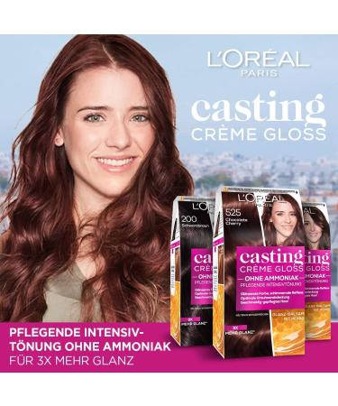 L'Or al Paris No. 525 Chocolate Cherry Hair Color - Ammonia-Free Silicone-Free Nourishing Cr me Gloss Tint (3 Pack) - Buy Online on SooperMarket.com