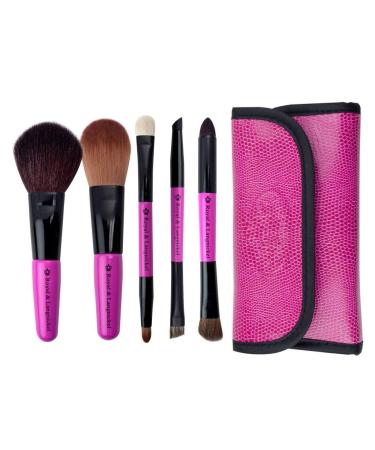 Royal & Langnickel Travel Essentials 5-Piece Cosmetic Brush Travel Set (Pink)