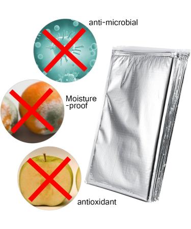 5Pcs/Set Aluminum Foil Insulated Food Storage Bag Waterproof Food Storage Insulated Sandwich Bags for Travel School Picnic 35*40cm - Buy Online on SooperMarket.com